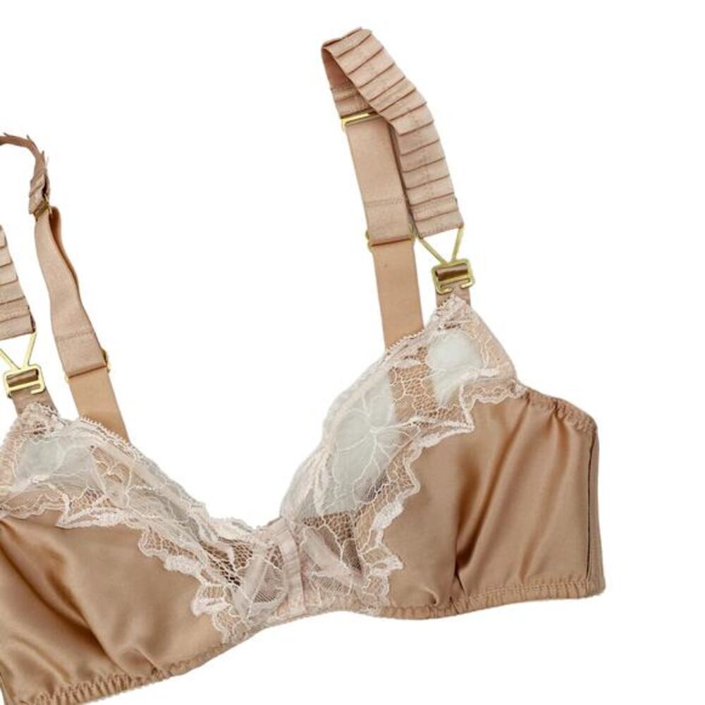 Stella McCartney‎ Nude Satin Lace Bra